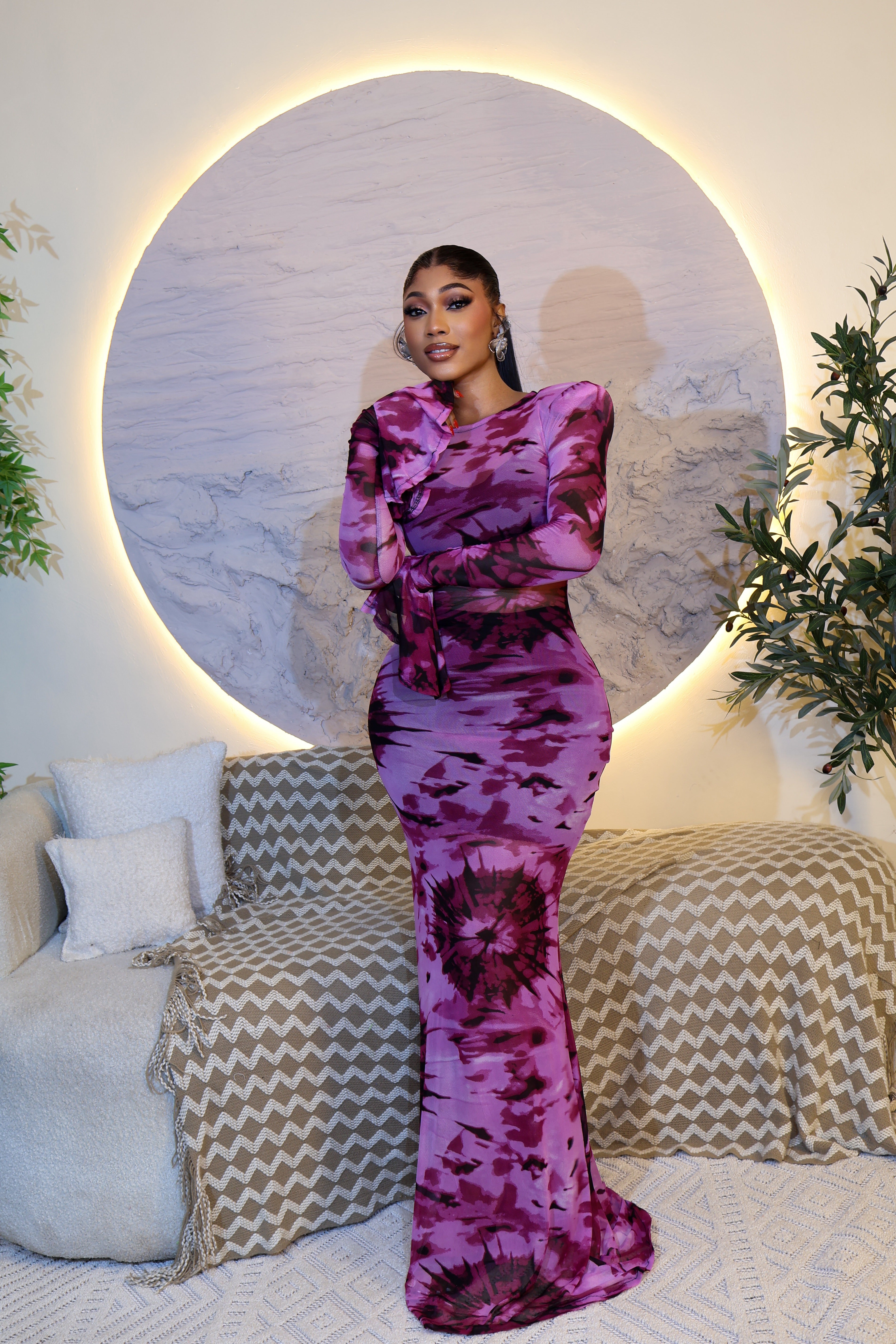 Asake Belle Dress 🖤 (Afro Print)