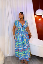 Royal Azure Akwete Dress 💙✨