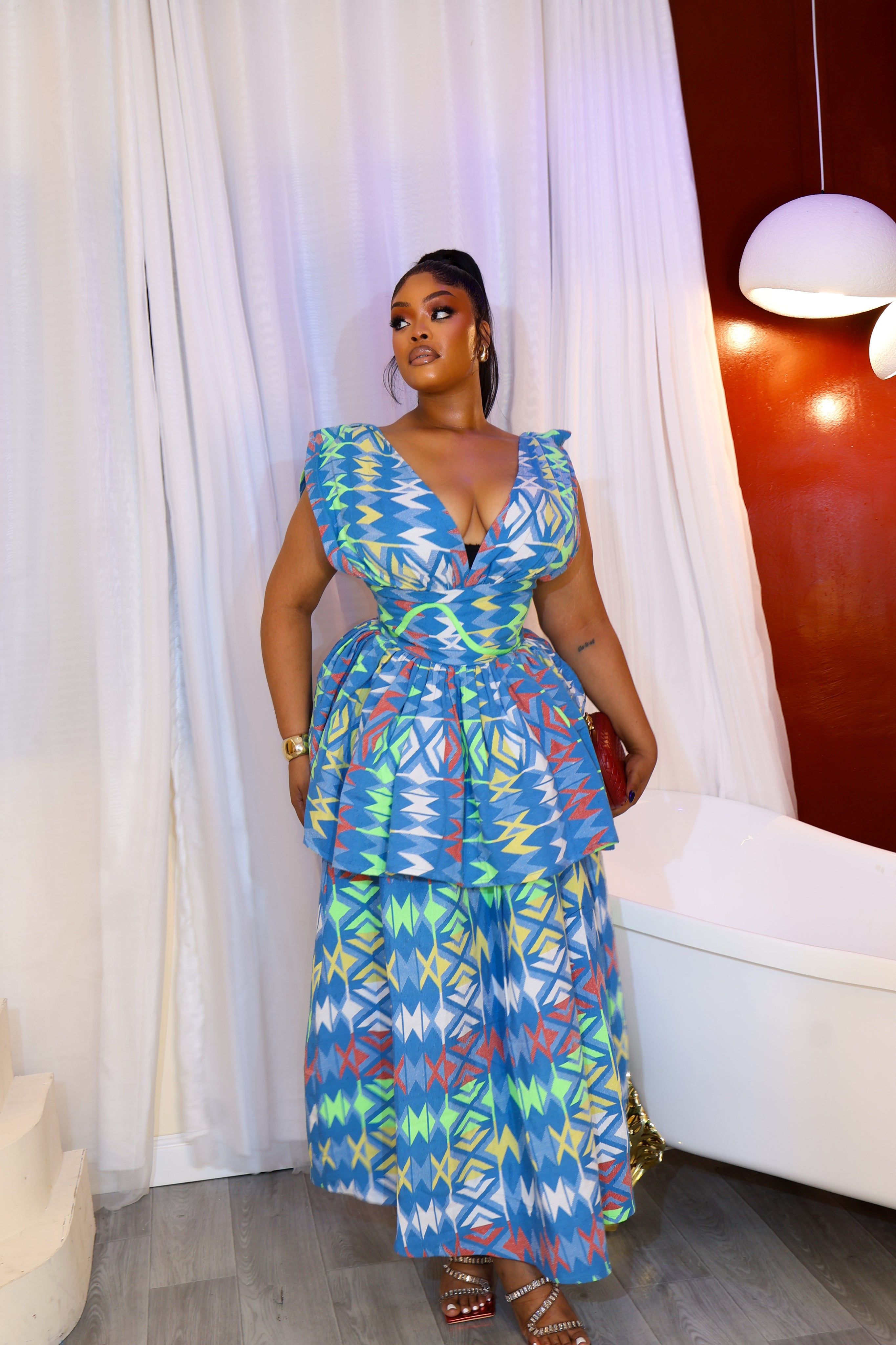 Royal Azure Akwete Dress 💙✨