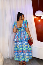 Royal Azure Akwete Dress 💙✨