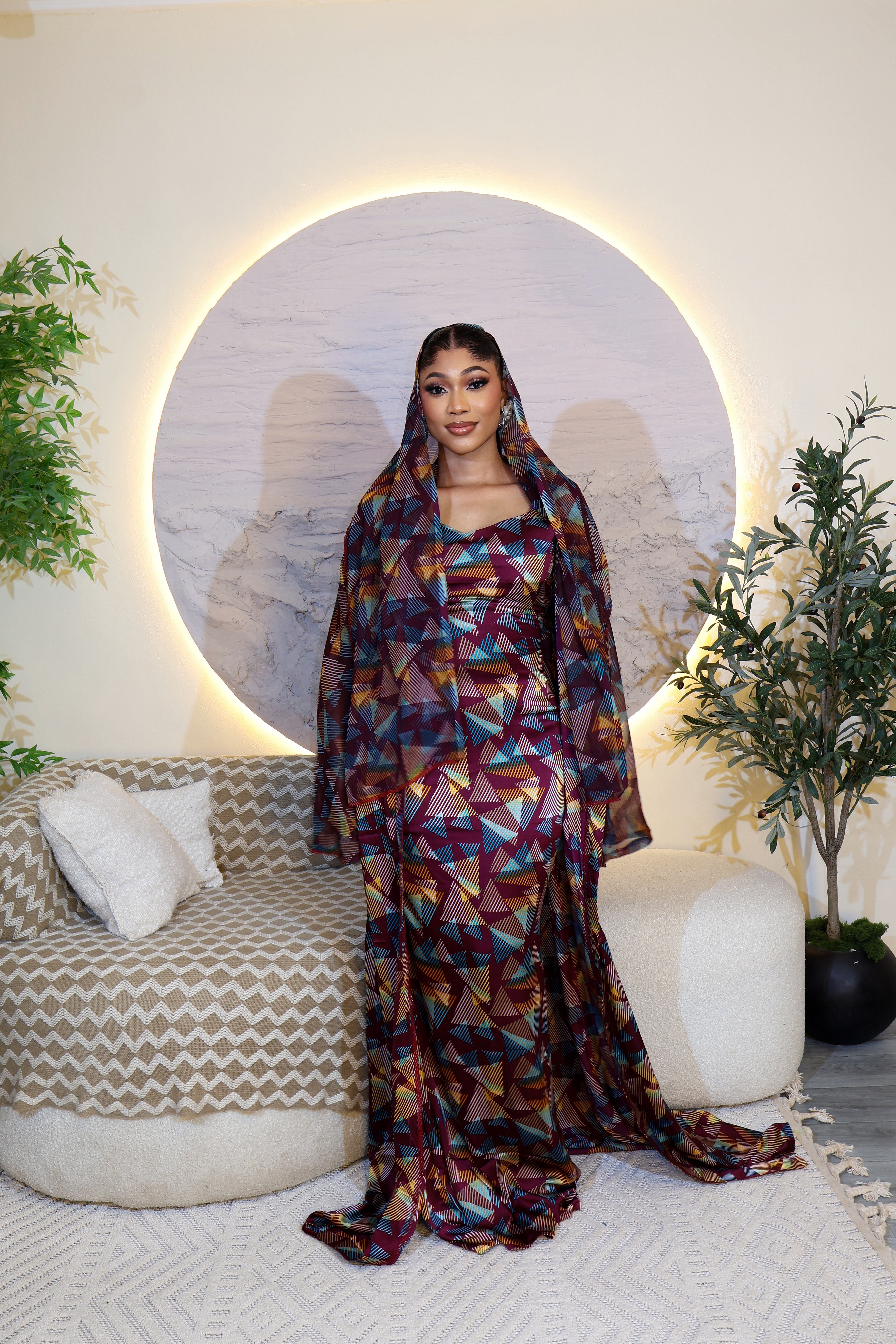 Atilola 3-Piece Set (Dress • Cover-up • Scarf)