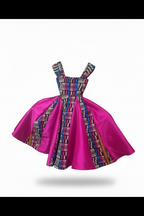 Serwaa Royale Akwete Dress In Pink