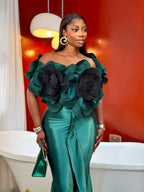 FLORÉ ROYALE 2-Piece Set in Emerald Green