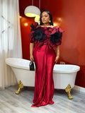 FLORÉ ROYALE 2-Piece Set in Wine Red