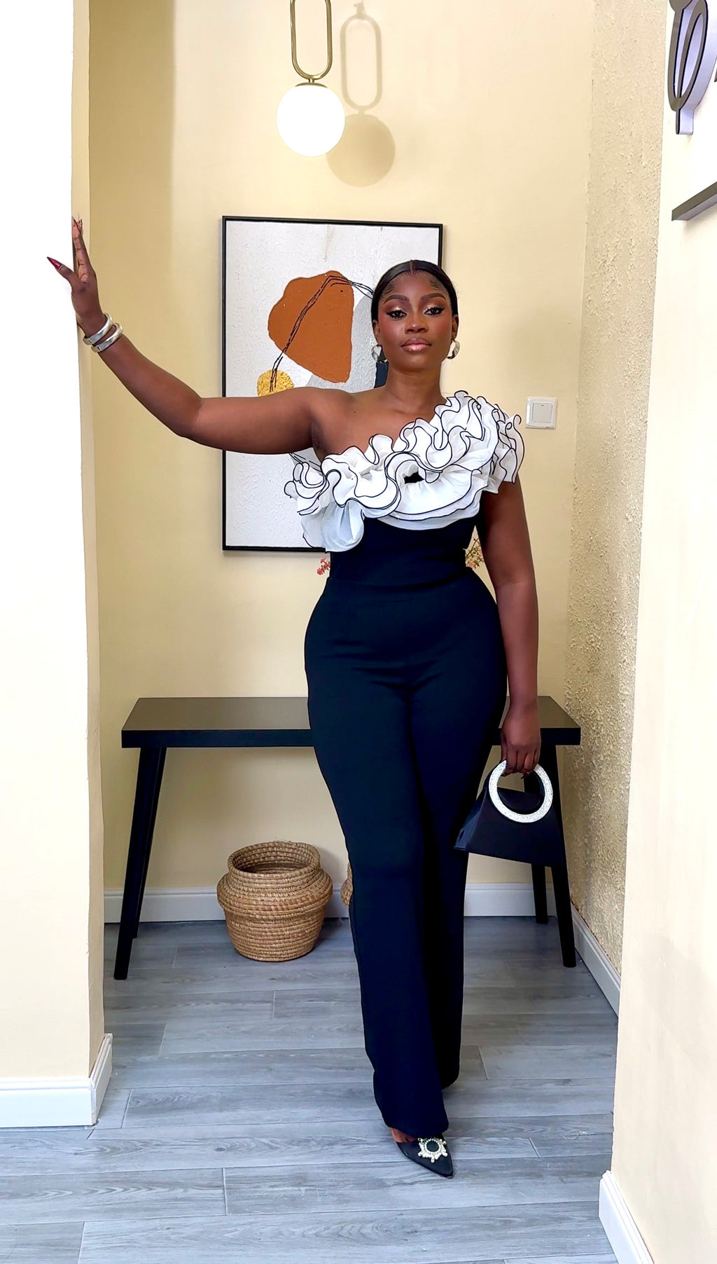 DAVINA RUFFLE JUMPSUIT