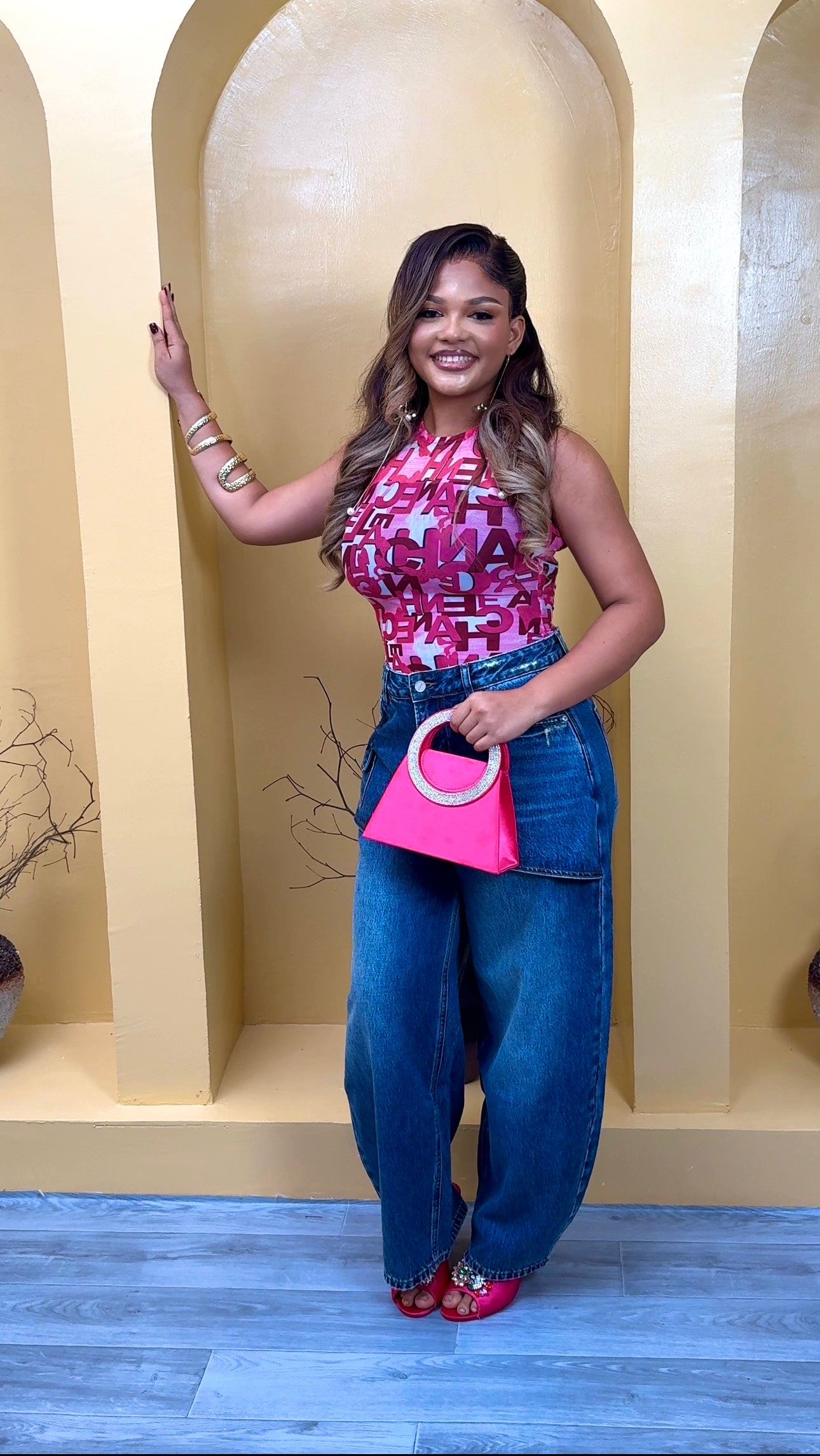 Rara Sleeveless Bodysuit in Pink